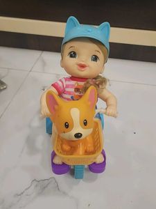 baby alive doll with bicycle