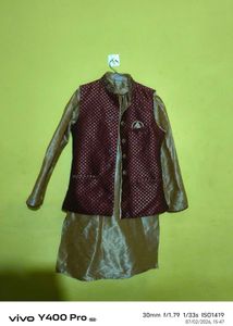 Men's Ethnic Kurta Set with Nehru Jacket