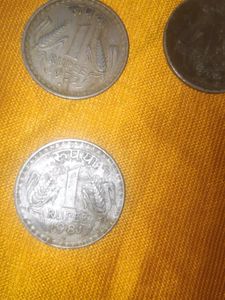 6 Pcs One Rupee Big Coins