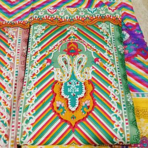Printed Cotton Unstitched Suit