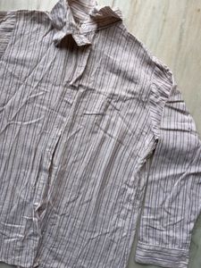 Striped Oversized Linen Button-Down