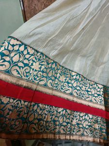Unused Moti/off white colour Anarkali suit