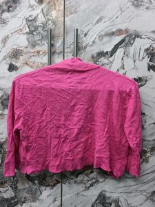 Mossimo 🎽Pink Knit Cropped Cardigan
