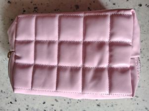 Nykka Pastel Pink Quilted pouch