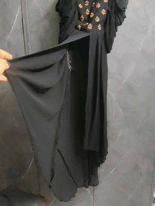 Elegant Black Embroidered Gown