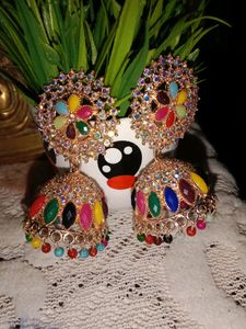 Multicolour Jhumka Big,✅