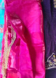 Elegant Purple Velvet Kurta Set