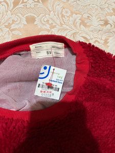 Red M&amp;M Fuzzy Sweatshirt
