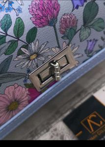 Floral Transparent Chain Sling Bag