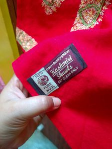 Embroidery Woolen Kashmiri Shawl(red)