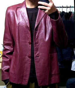 Leather blazer