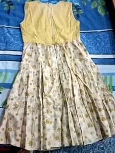 Girls Yellow Floral Tiered Dress