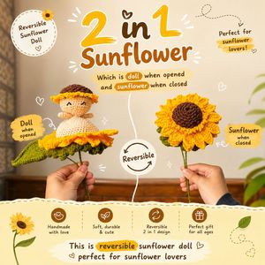 Crochet Sunflower Doll