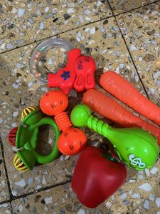 Kids Rattle Toys And Vegetables