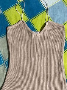 Ribbed Spaghetti Strap Mini Dress