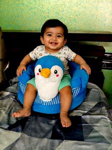 Cute Blue Penguin Baby Sofa Chair