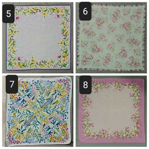 24 Vintage Floral Pocket Squares