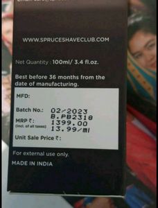 Spruce Shave Club Oud Perfum ||100ml ||LongLasting