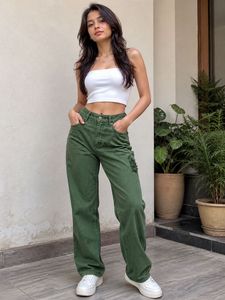 Stylish Green Denim Jeans
