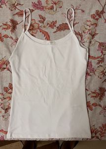 Zara Classic White Spaghetti Strap Top
