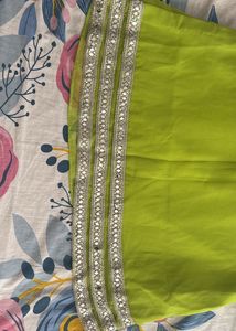 Beautiful Lime Green Kurta with Mirror Work