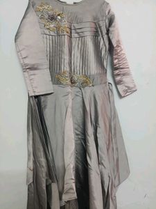 Elegant Grey Ethnic Gown
