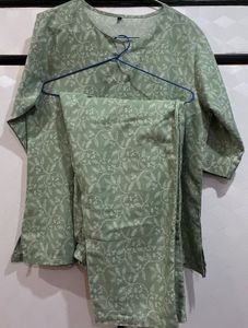 Green Floral Print Co ord Set