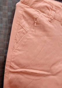 Women Peach Trousers