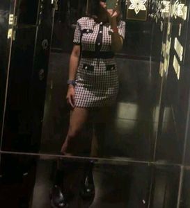 Chic Houndstooth Mini Dress