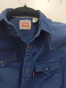 Levi's Blue Denim Western Shirt