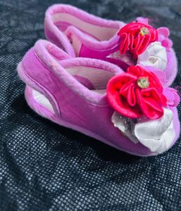 Cute Pink Baby Slippers
