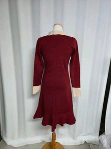 Elegant Button-Down Knit Dress