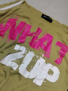Graphic Print Cropped Top
