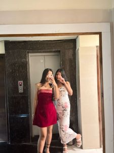 Red Strapless Mini Dress