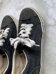 Classic Black Canvas Sneakers