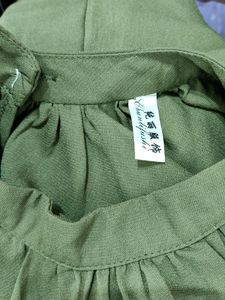 Olive Green Loose Fit Top ( Women)
