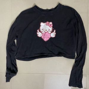 Hello Kitty Crop Long Sleeve Top small size
