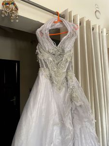 Stunning white halter neck gown