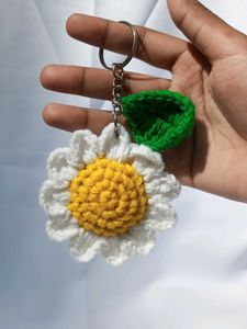 Daisy Crochet Keychain🌼