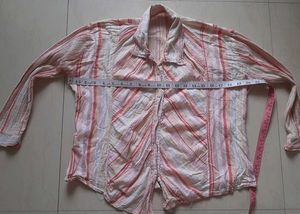 Striped Long Sleeve, stretchable Button-up shirt