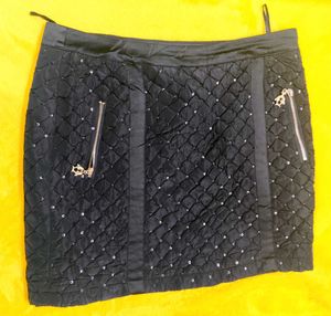 Sparkly Quilted Mini Skirt