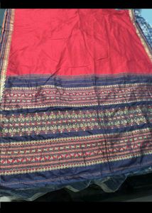 Red &amp; Blue Ethnic Saree