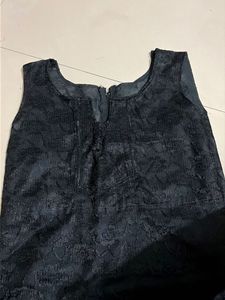 Elegant Black Lace Kurta
