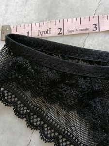 Black Lace Thong Panty