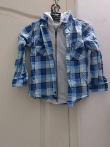 Boy's Shirt Cum Hoodie