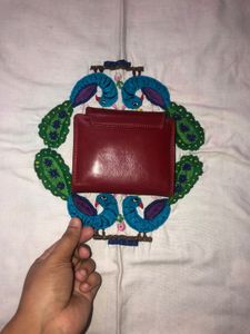 Chic Red genuine Leather Wallet