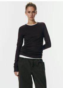 H&M Deep Brown Long Sleeve Top