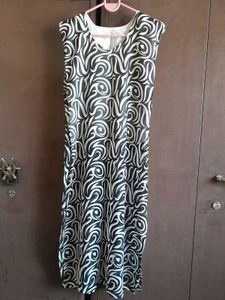 Monochrome Abstract Print Kurti