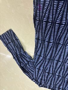 Contemporary Abstract Print Long-Sleeve Top