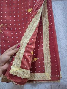 Elegant Polka Dot Saree